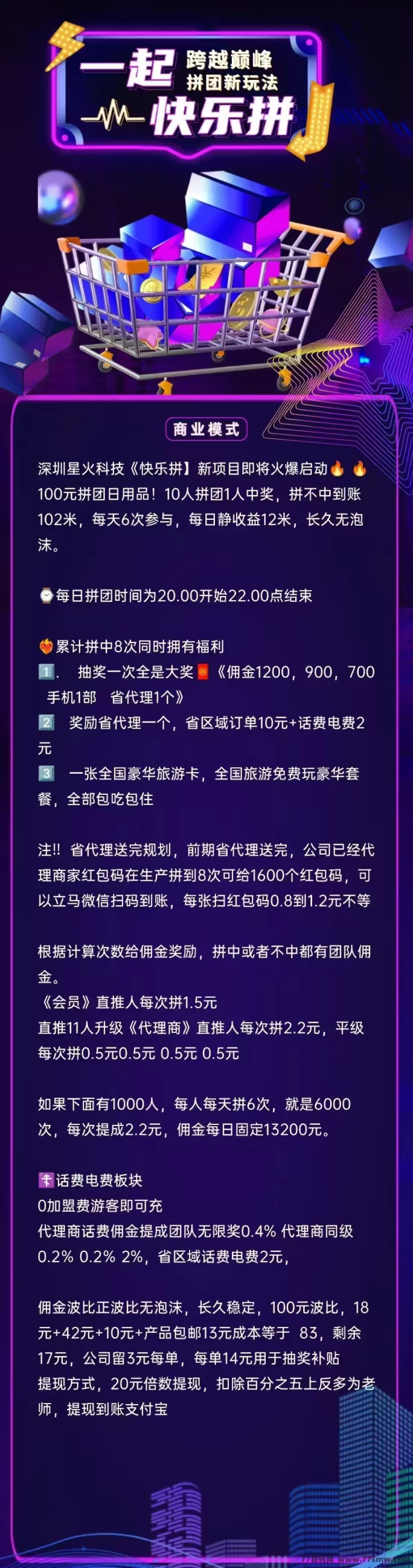 【快乐拼】全新拼团模式来袭！0泡沫运行，团队收溢爆表！
