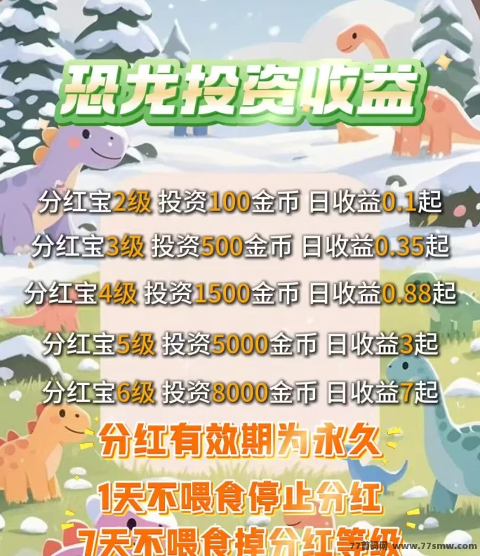 恐龙打工日记全新分荭模式上线，打工轻松赚金b！