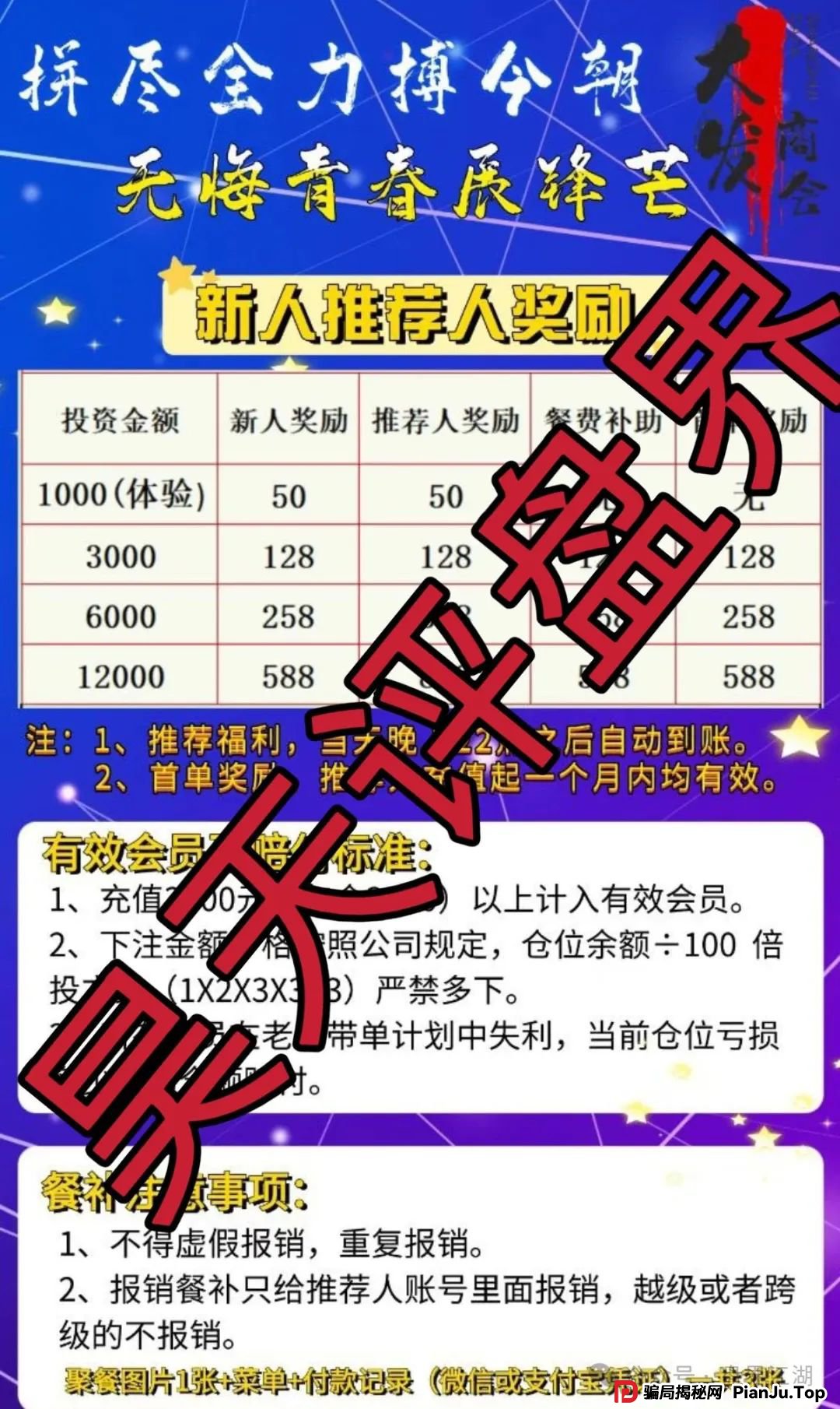 大发商会彩票类资金盘骗局，刚开盘就开始单割，典型的一轮圈韭菜盘，高度预