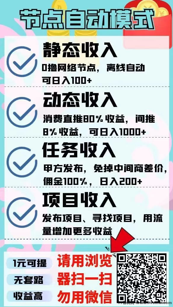 节点能量项目详解，零投入轻松上手，每日稳定收入轻松破百！