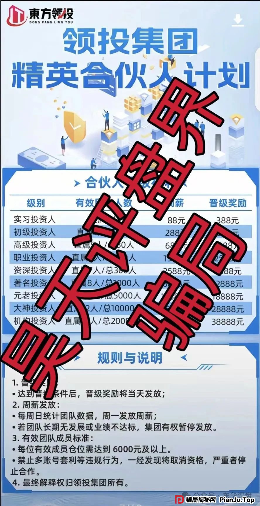 东方领投集团带炒股是真的吗？预警：东方领投（领投集团）冒充正规公司的跟单类资金盘骗局，即将崩盘跑路！