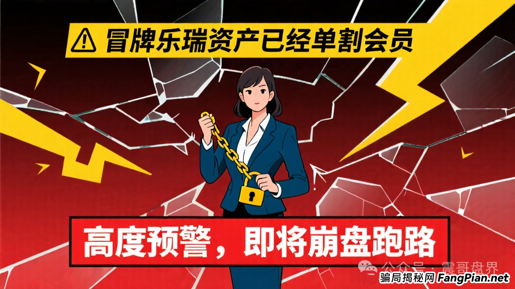 冒牌乐瑞资产已经单割会员，高度预警，即将崩盘跑路
