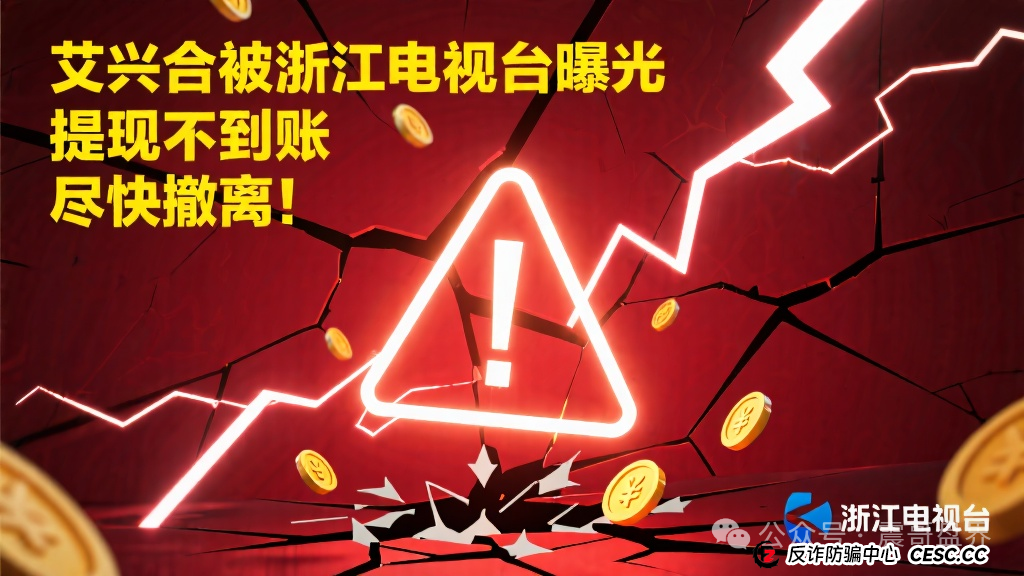 艾兴合被浙江电视台曝光,提现大批量不到账,尽快撤离!