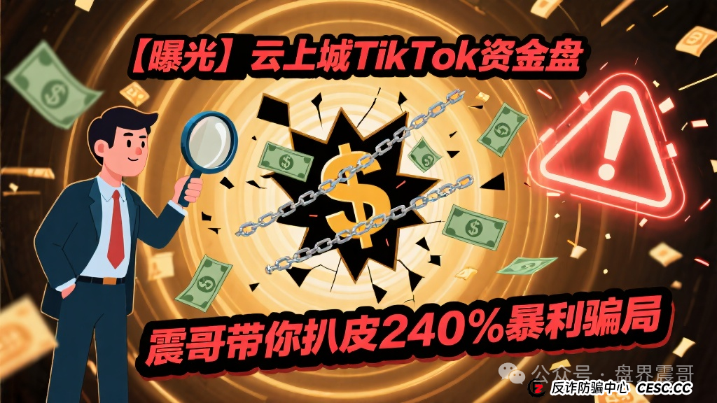 【曝光】云上城TikTok资金盘：震哥带你扒皮240%暴利骗局