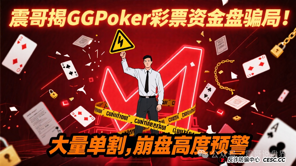 震哥揭GGPoker彩票资金盘骗局！大量单割，崩盘高度预警
