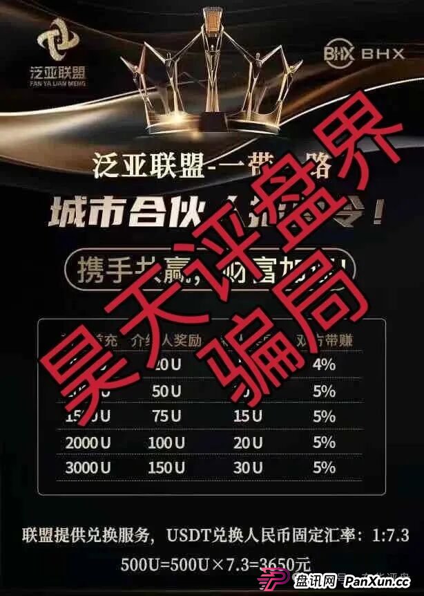 泛亚联盟BHX交易所跟单类资金盘骗局,已经开始单割,高度预警,即将崩盘跑路